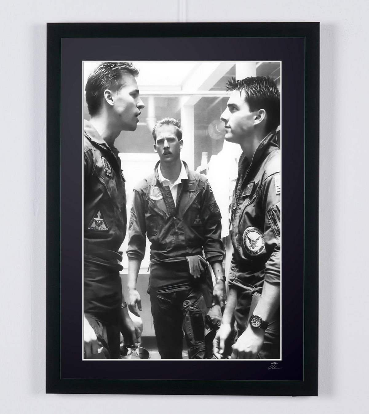 Fine art photograph of Tom Cruise in Top Gun, hand-framed — limited edition of 30 numbered prints.