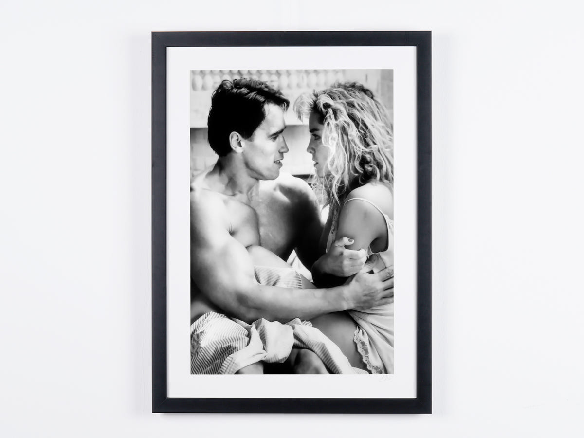 Fine art photograph of Arnold Schwarzenegger in Total Recall, hand-framed — limited edition of 30 numbered prints.