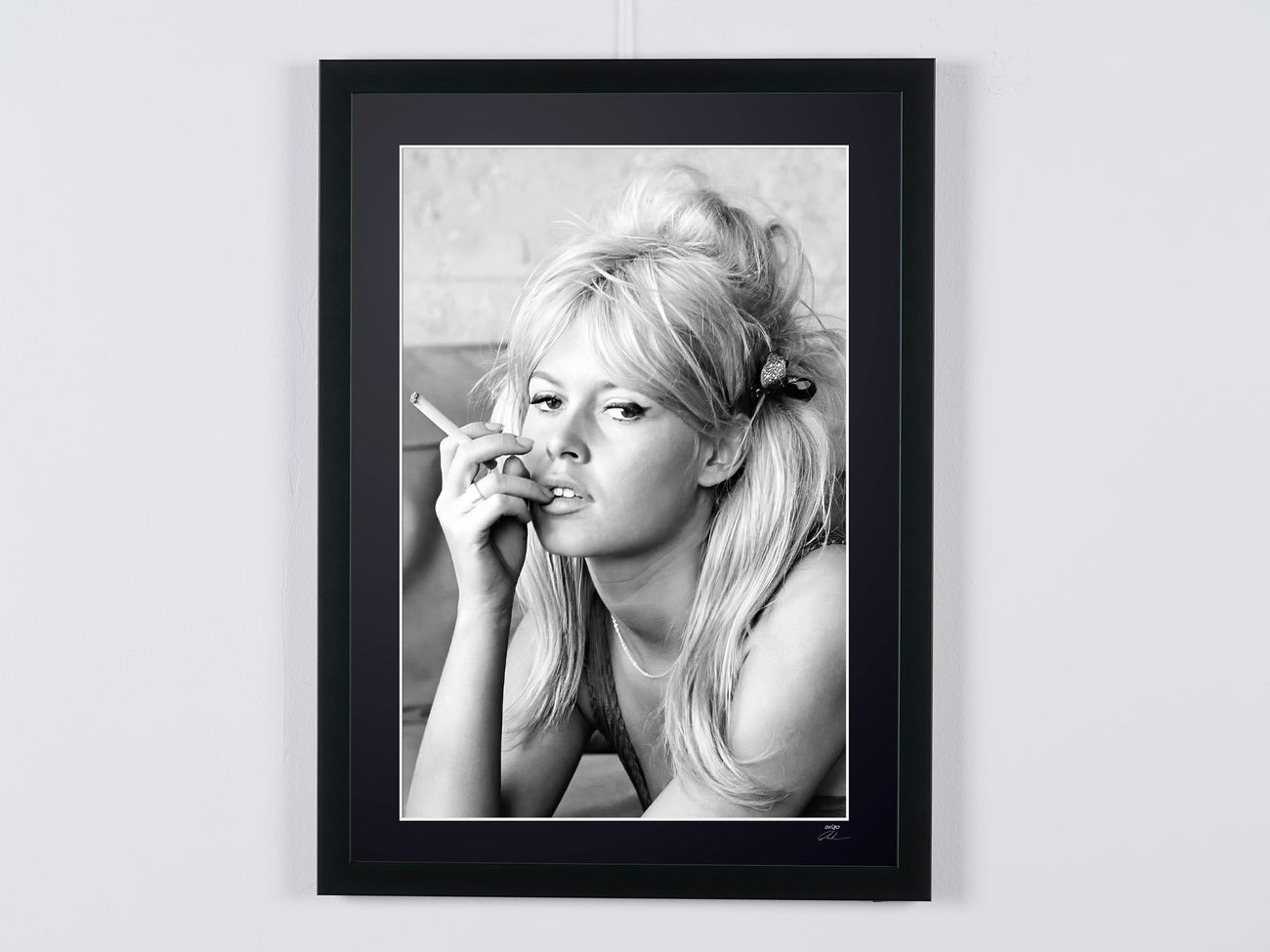 Fine art photograph of Brigitte Bardot in Vie Privée, hand-framed — limited edition of 30 numbered prints.