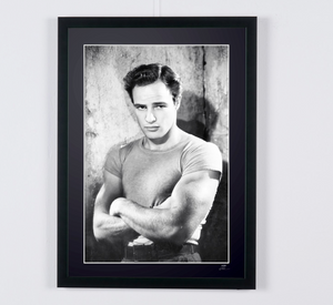 A Streetcar Named Desire 1951 - Marlon Brando as Stanley — framed cinema photograph, Fine Art print