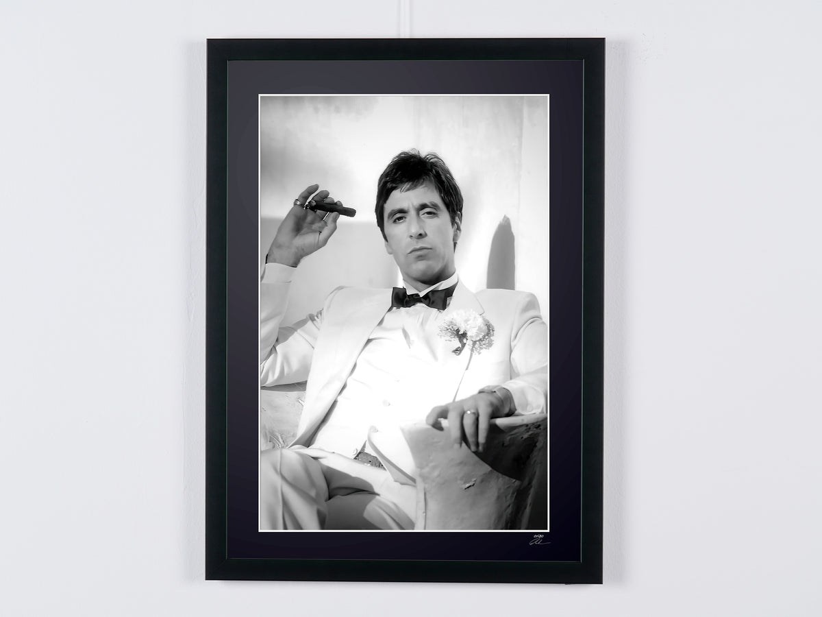 Scarface 1983 - Al Pacino as Tony Montana — framed cinema photograph, Fine Art print