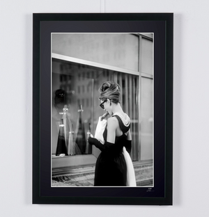 Audrey Hepburn as Holly Golightly - Breakfast At Tiffany's (1961) — framed cinema photograph, Fine Art print
