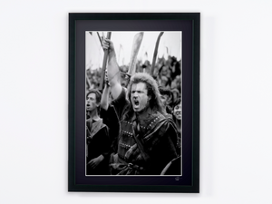 Braveheart 1995 - Mel Gibson William Wallace — framed cinema photograph, Fine Art print