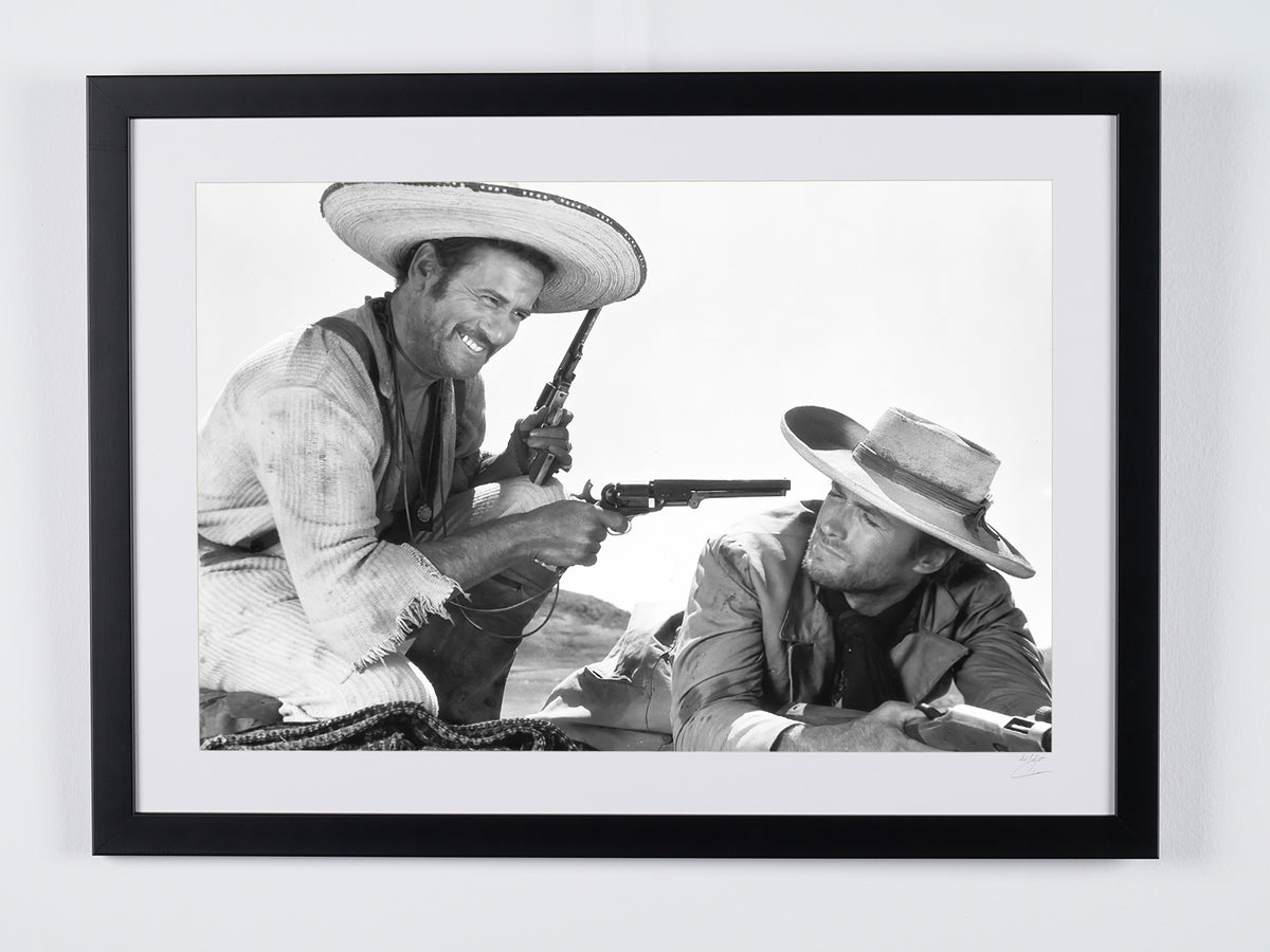 The Good, the Bad and the Ugly (1966) - Clint Eastwood & Eli Wallach — framed cinema photograph, Fine Art print