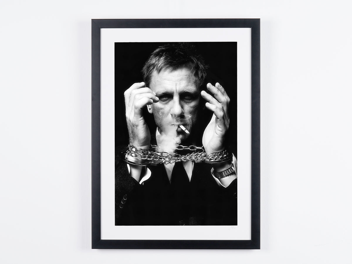 The Girl with the Dragon Tattoo (2011) - Daniel Craig as Mikael Blomkvist — framed cinema photograph, Fine Art print