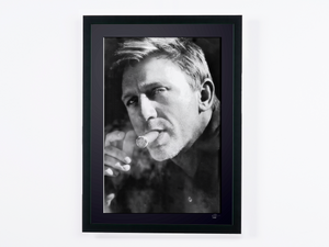 Daniel Craig (with cigar) — framed cinema photograph, Fine Art print