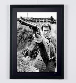 Dirty Harry (1971) - Clint Eastwood as Harry Callahan — framed cinema photograph, Fine Art print