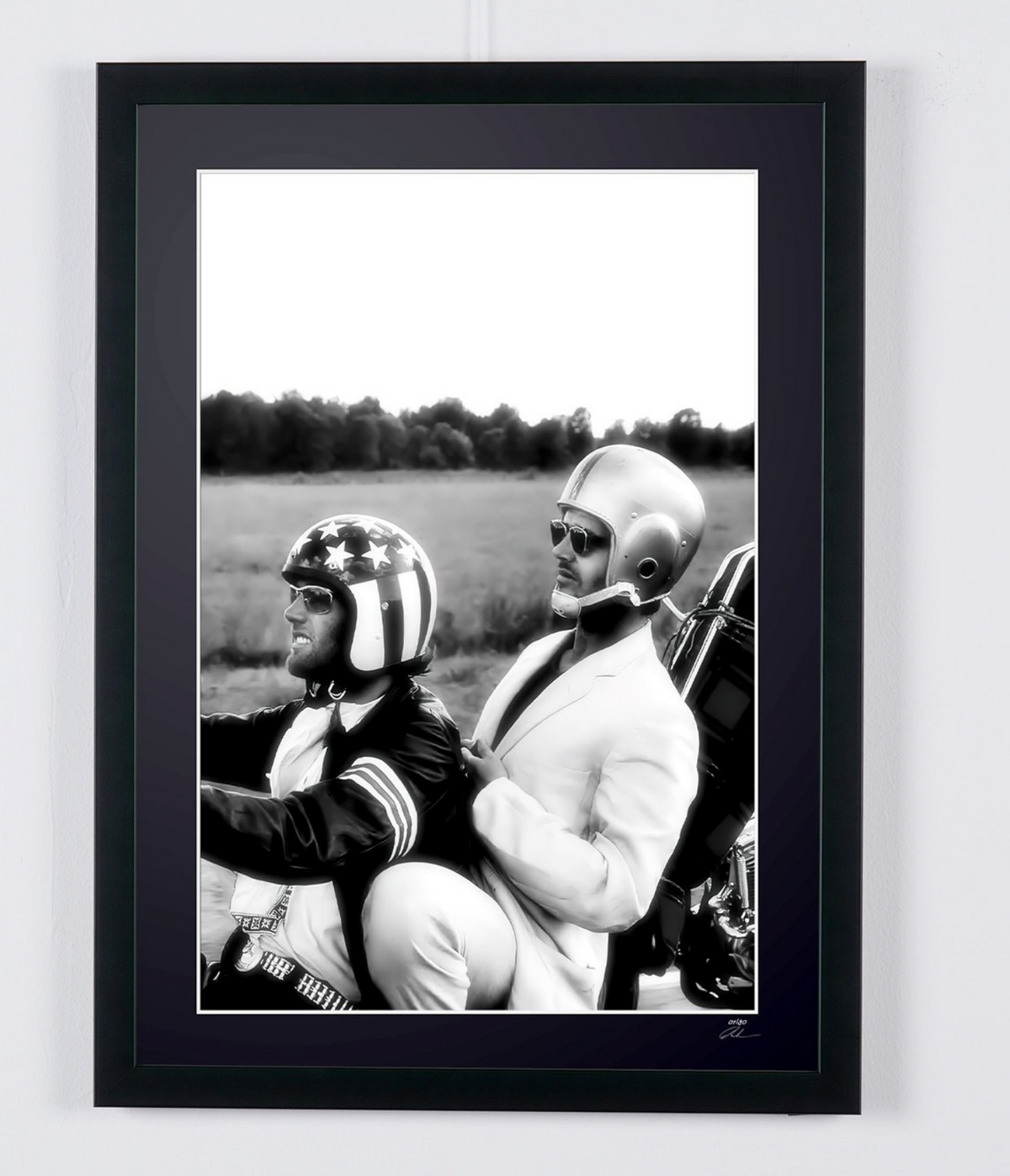 Fine art photograph of Jack Nicholson in Easy Rider, hand-framed — limited edition of 30 numbered prints.