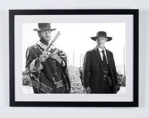 For a Few Dollars More (1965) - Clint Eastwood & Lee Van Cleef — framed cinema photograph, Fine Art print