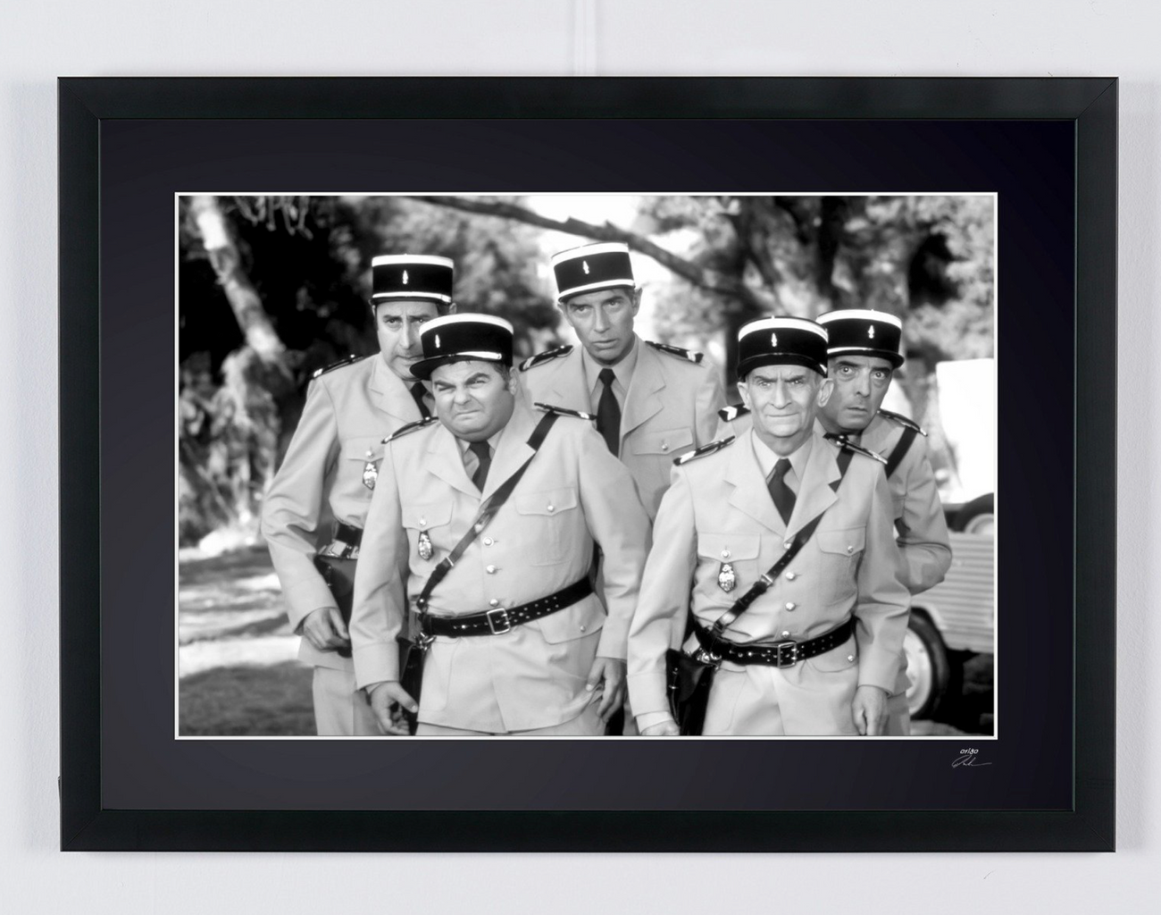 Fine art photograph of Louis de Funès in Le Gendarme et les Extra-terrestres, hand-framed — limited edition of 30 numbered prints.