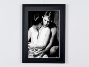 Ghost (1990) - Patrick Swayze (Sam) & Demi Moore (Molly) - Wooden Framed 70X50 cm - - Original Certificate of Authenticity (COA), Hologram Logo Editor and QR Code — framed cinema photograph