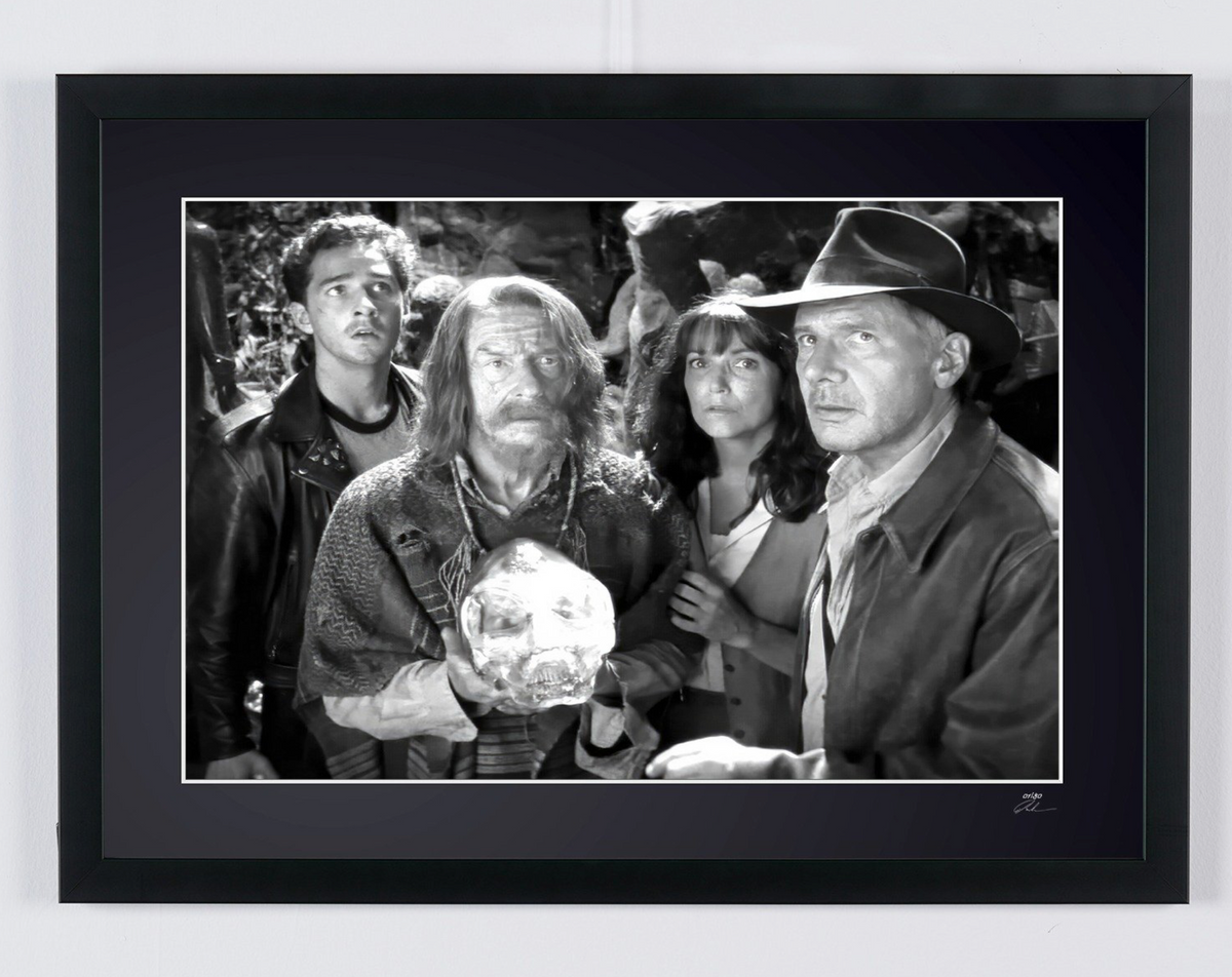Fine art photograph of Harrison Ford in Indiana Jones et le Royaume du crâne de cristal, hand-framed — limited edition of 30 numbered prints.