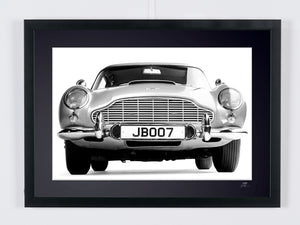 James Bond 007 - Aston Martin DB5 History Models — framed cinema photograph, Fine Art print