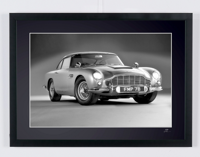 James Bond 007: Goldfinger - Aston Martin DB5 — framed cinema photograph, Fine Art print