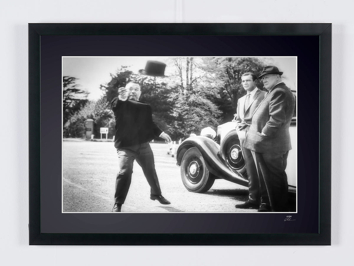 Fine art photograph of Sean Connery in Goldfinger, hand-framed — limited edition of 30 numbered prints.