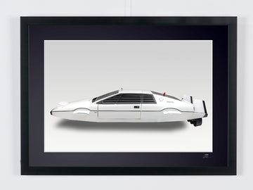 James Bond - La espía que me amó - el submarino Lotus Esprit S1 (1977) — fotografía de cine enmarcada, impresión Fine Art