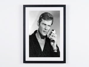 James Bond - Live and Let Die - Roger Moore as 007 — framed cinema photograph, Fine Art print