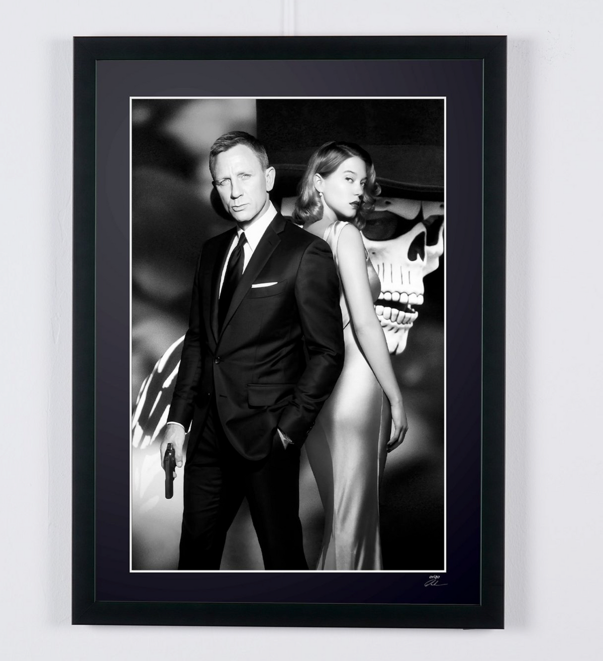 Fotografía de arte de Daniel Craig en Spectre, enmarcada a mano — edición limitada de 30 ejemplares numerados.
