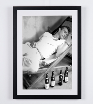 James Bond - Dr. No (1962) - Sean Connery on set, a bit shaken not stirred — framed cinema photograph, Fine Art print