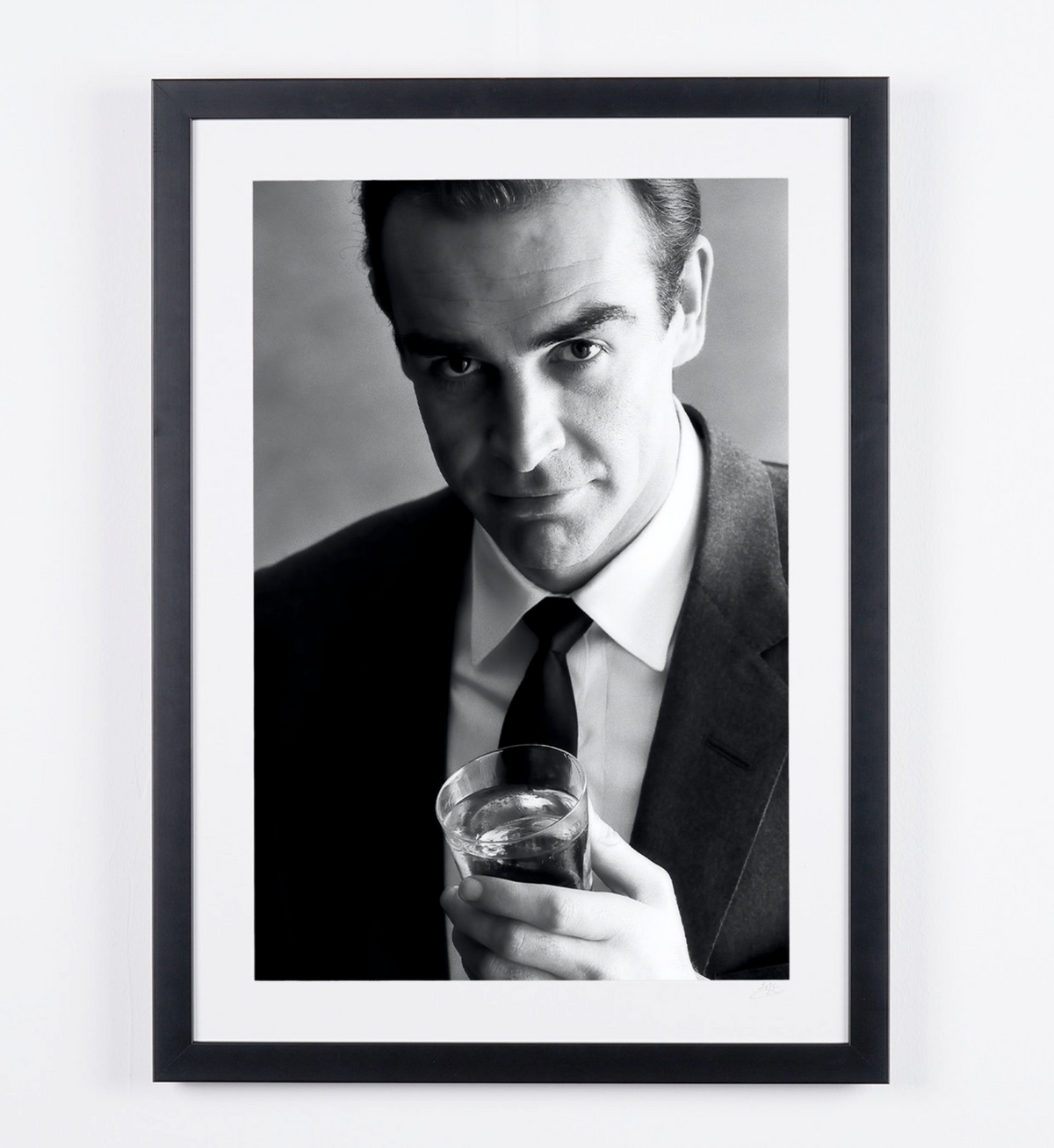 Fine art photograph of Sean Connery in Sean Connery — James Bond for Smirnoff, hand-framed — limited edition of 30 numbered prints.