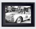 Image for James Dean at the wheel of his Porsche 550 Speedster (1955)