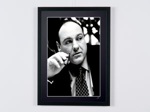 James Gandolfini as Tony Soprano - The Sopranos — framed cinema photograph, Fine Art print