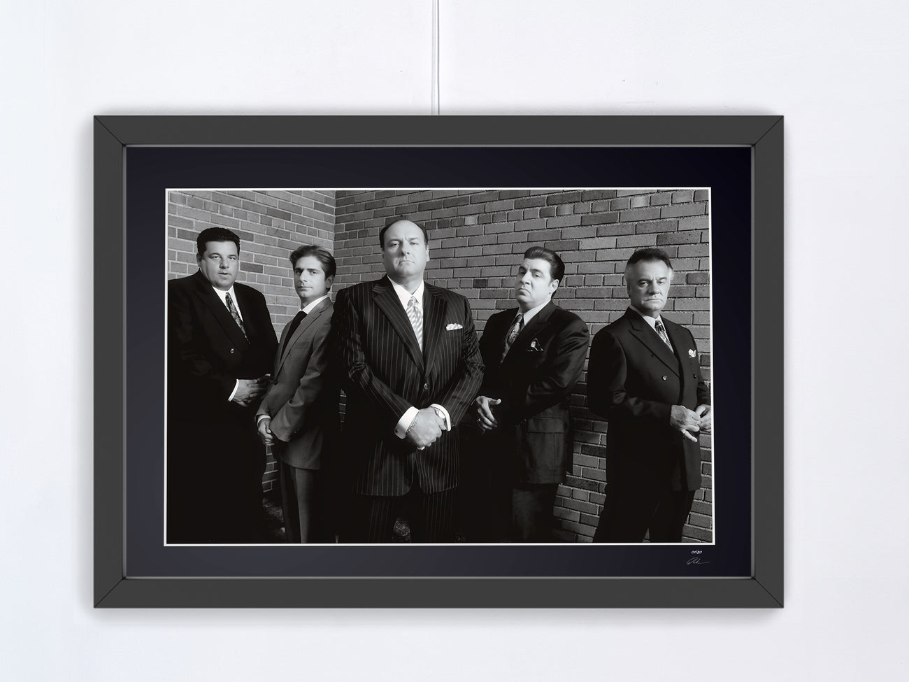 Kunstfoto van James Gandolfini in Les Soprano, met de hand ingelijst — gelimiteerde oplage van 30 genummerde exemplaren.