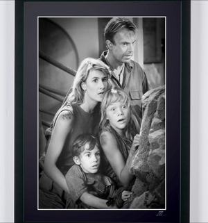 Parque Jurásico - Sam Neill y Joseph Mazzello, y las actrices Laura Dern y Ariana Richards. Enmarcado 70x50 cm (3)