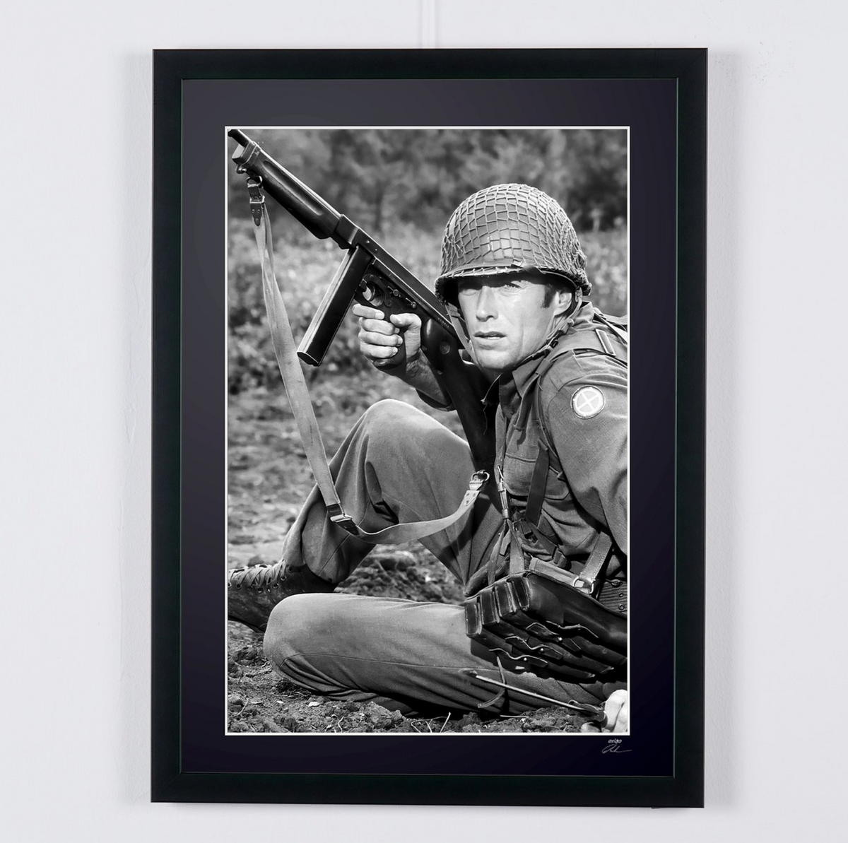 Fine art photograph of Clint Eastwood in De l’or pour les braves, hand-framed — limited edition of 30 numbered prints.