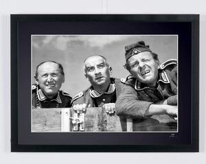 La Grande Vadrouille (1966) - Louis de Funès & Bourvil, pulling faces in German uniforms — framed cinema photograph