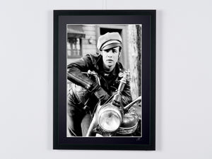 The Wild One (1953) - Marlon Brando (Johnny Strabler) — framed cinema photograph, Fine Art print