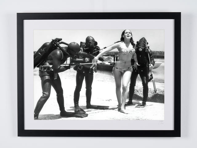James Bond - Thunderball - Martine Beswick on set (1965) — framed cinema photograph, Fine Art print