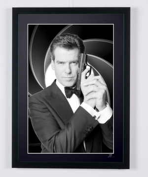 Pierce Brosnan as James Bond 007 — framed cinema photograph, Fine Art print