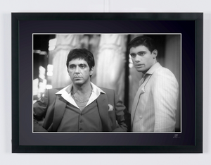 Scarface (1983) - Al Pacino & Steven Bauer — framed cinema photograph, Fine Art print