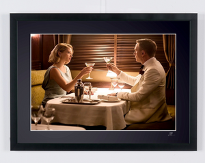 James Bond 007: Spectre (2015) - Daniel Craig & Léa Seydoux, dinner on the train (colour) — framed cinema photograph