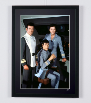 Star Trek TV Series - Actors Cast - Promo Shoot — framed cinema photograph, Fine Art print