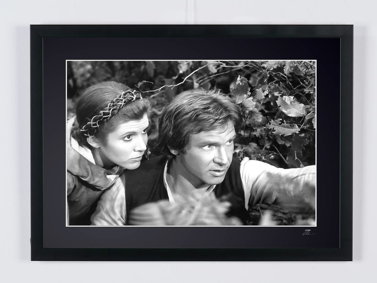 Fine art photograph of Harrison Ford in Star Wars : Le Retour du Jedi, hand-framed — limited edition of 30 numbered prints.