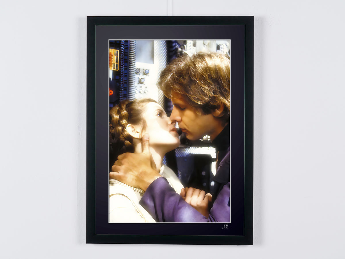 Fine art photograph of Harrison Ford in Star Wars : L’Empire contre-attaque, hand-framed — limited edition of 30 numbered prints.