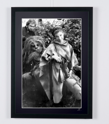 Star Wars: Return of the Jedi (1983) — Carrie Fisher en Peter Mayhew