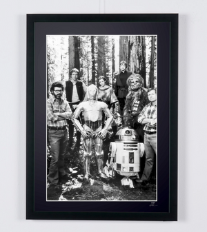 Star Wars Episode VI: Return of the Jedi - Cast in Endor Forest — framed cinema photograph, Fine Art print