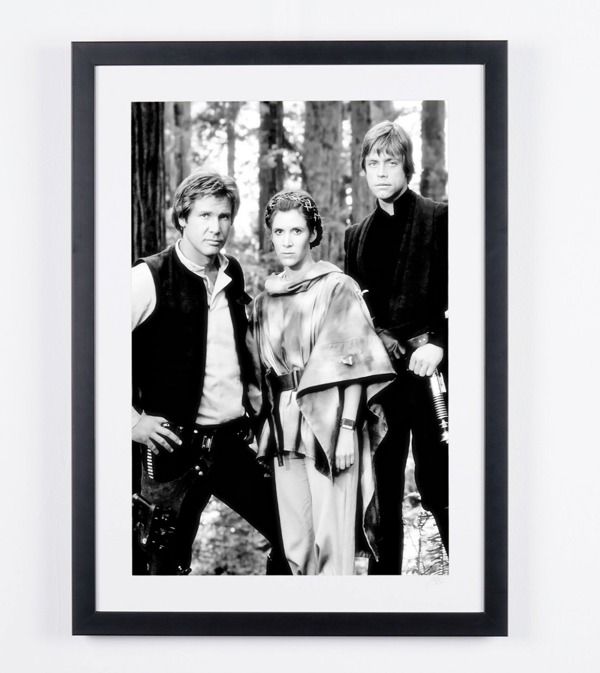 Fine art photograph of Harrison Ford in Star Wars : Le Retour du Jedi, hand-framed — limited edition of 30 numbered prints.