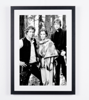 Star Wars Episode VI: Return of the Jedi - Han Solo, Princess Leia Organa and Luke Skywalker — framed cinema photograph