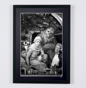 Star Wars Episode VII: The Force Awakens - Inside the Falcon, behind the scenes — framed cinema photograph