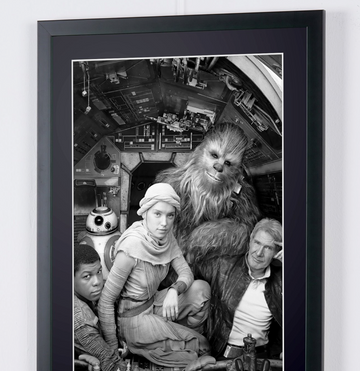 Star Wars: The Force Awakens (2015) — Daisy Ridley, Harrison Ford, John Boyega and Peter Mayhew — Rey, Han Solo, Finn and Chewbacca (5)