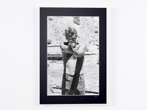 Steve McQueen during the making of Nevada Smith 1966 — framed cinema photograph, Fine Art print