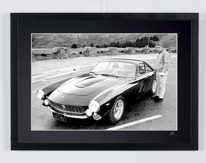 Steve McQueen - FERRARI 250 GT Berlinetta Lusso — photographie de cinéma encadrée, tirage Fine Art