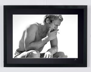 Steve McQueen - The King Of Cool — framed cinema photograph, Fine Art print
