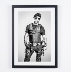The Expendables 3 - Sylvester Stallone as Barney Ross — photographie de cinéma encadrée, tirage Fine Art