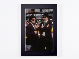 The Blues Brothers (1980) - John Belushi & Dan Aykroyd - (Promo Shoot) — framed cinema photograph, Fine Art print