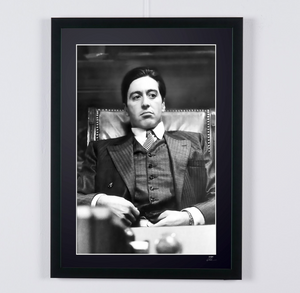 The Godfather - Al Pacino (Michael Corleone) — framed cinema photograph, Fine Art print